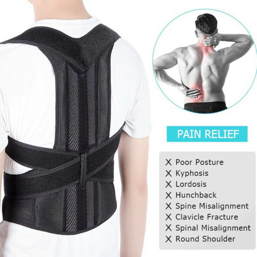 Adjustable Posture Corrector Low Back Support Shoulder Brace Belt